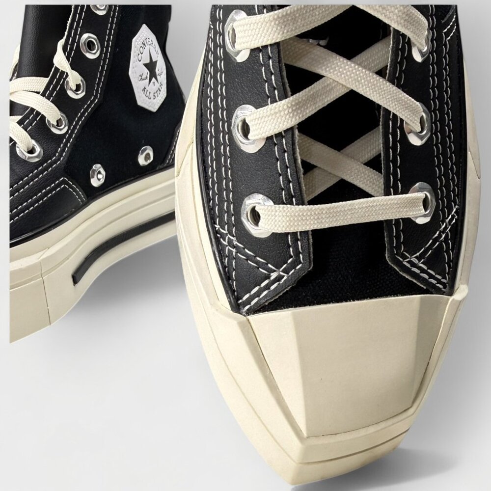Converse Chuck 70 Hi De Luxe Squared Hi‑Top Women’s Size 6.5 Black A06435C - Picture 7 of 16